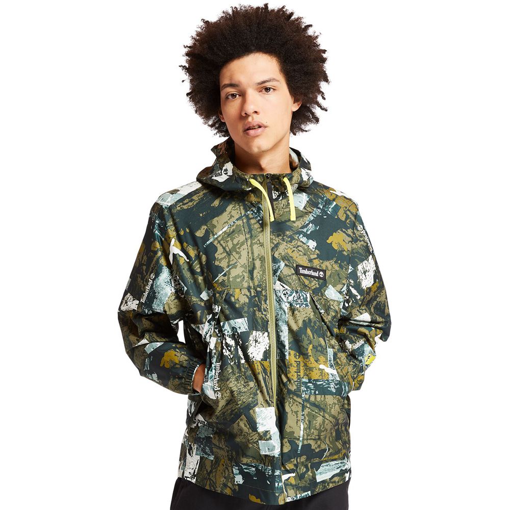 Chaquetas Timberland Argentina Hombre - Urban Camo Windbreaker - Verde - GBXHPO-093